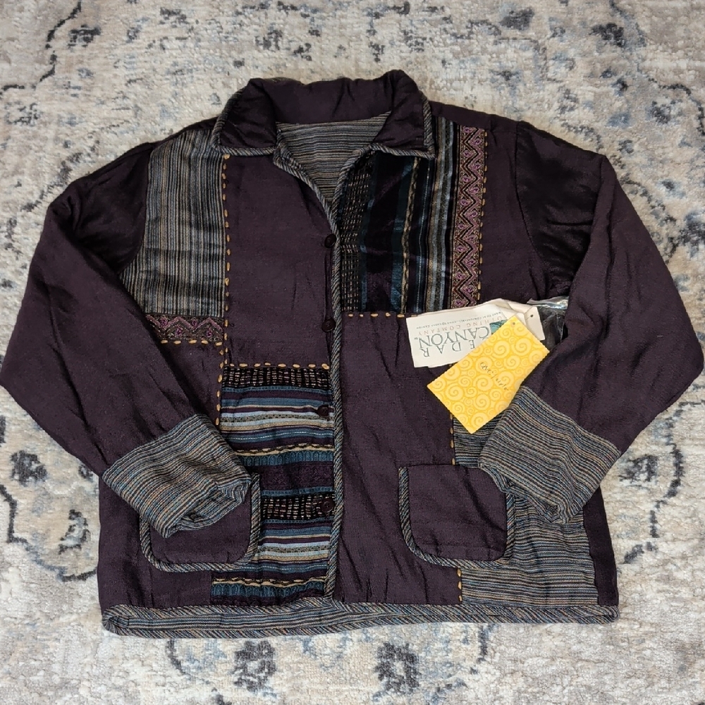 Cedar Canyon Reversible Patchwork Jacket Womens L… - image 1